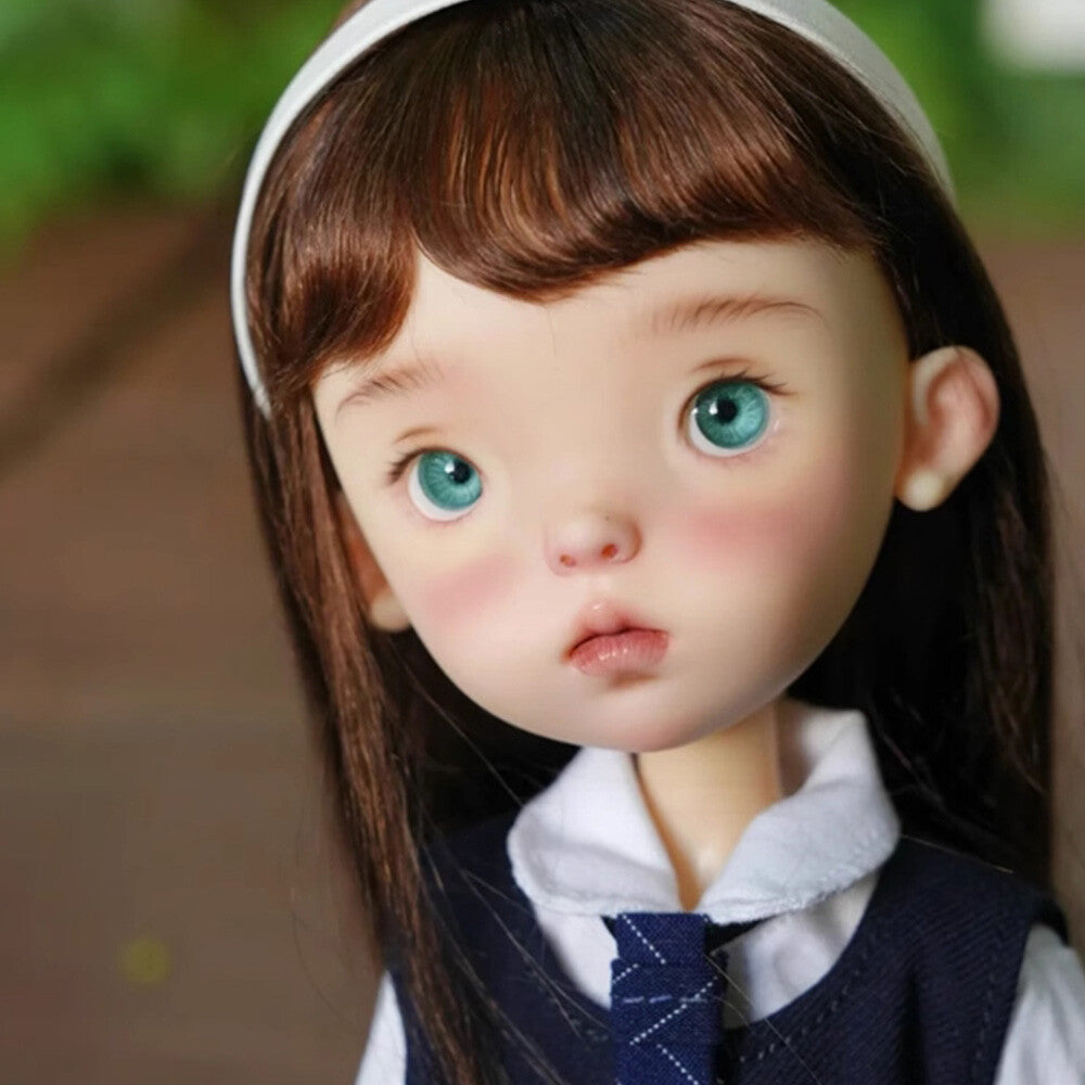 Handmade 1/6 BJD SD Resin Joints Adorable Girl Bare Doll Eyes Face Makeup Gift