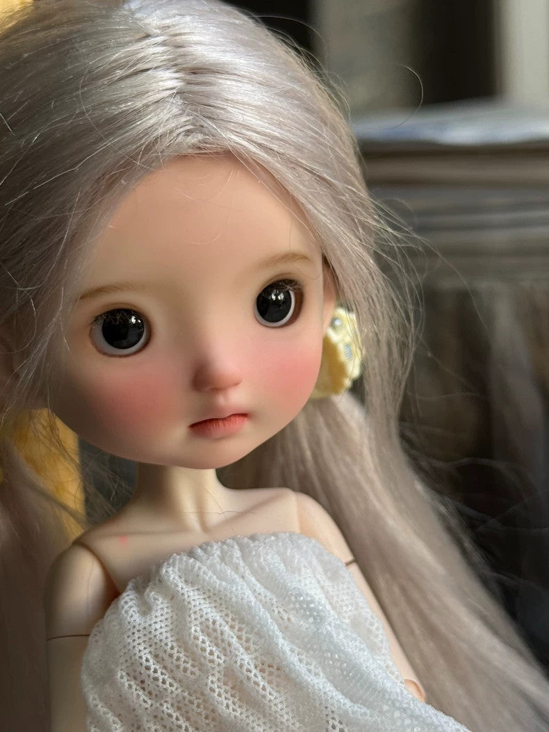 1/6 Landoudou Handmade Wig BJD Doll Soft Mohair Long Straight Hair Girl DIY Gift-