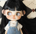 Blythe Doll Custom With Outfits Wig Freckles Girl Handmade 1/6 Doll BJD DIY Gift