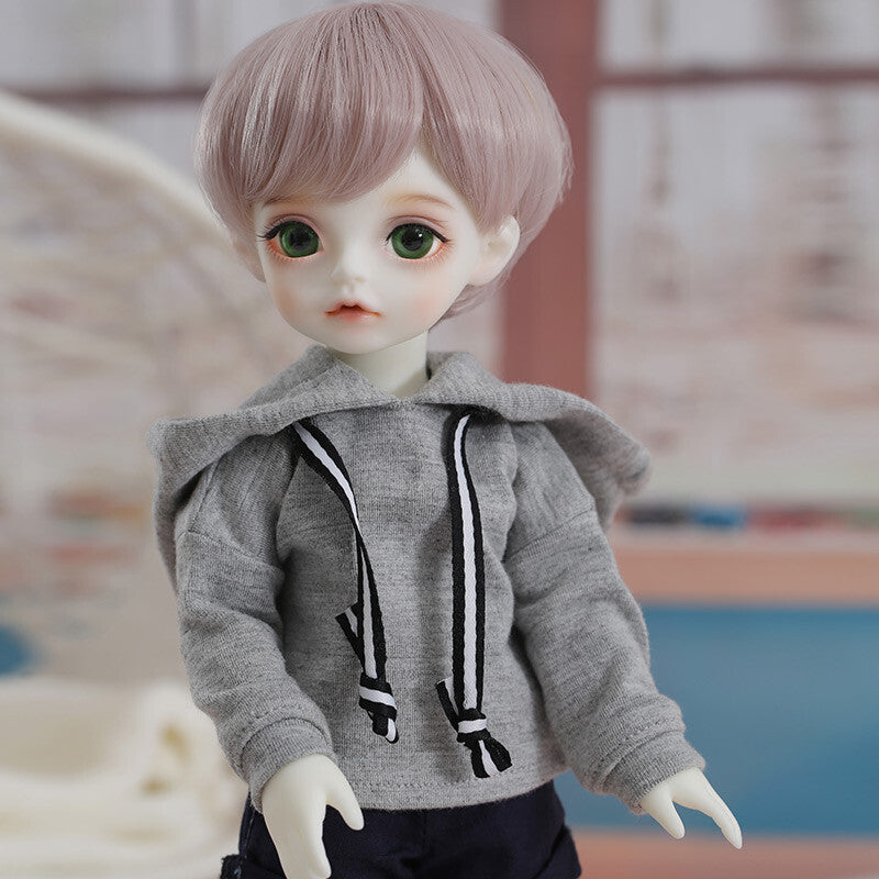 BJD 1/6 Mini SD Doll Resin Boy Free Face Make up + Eyes Wig Clothes TOY FULL SET-