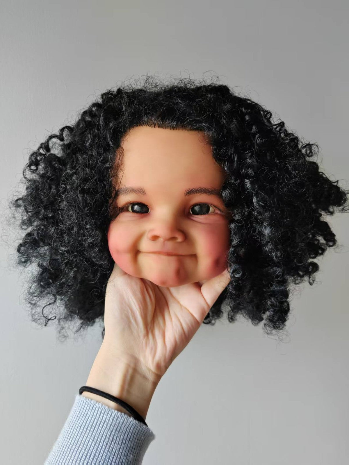 Custom Made Painted 28" African Girl Reborn Toddler Doll Raya Dark Skin Kit Rooted Hair Toys Gift-