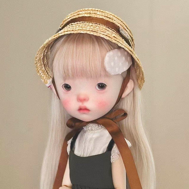 Resin 1/6 Full set BJD Doll Landoudou Girl Joint Body with Eyes Face Makeup Gift