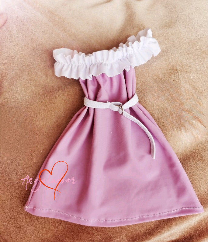 1/3SD SD16 BJD Outfit Doll Clothes Purple Dress + Belt #1 #2-