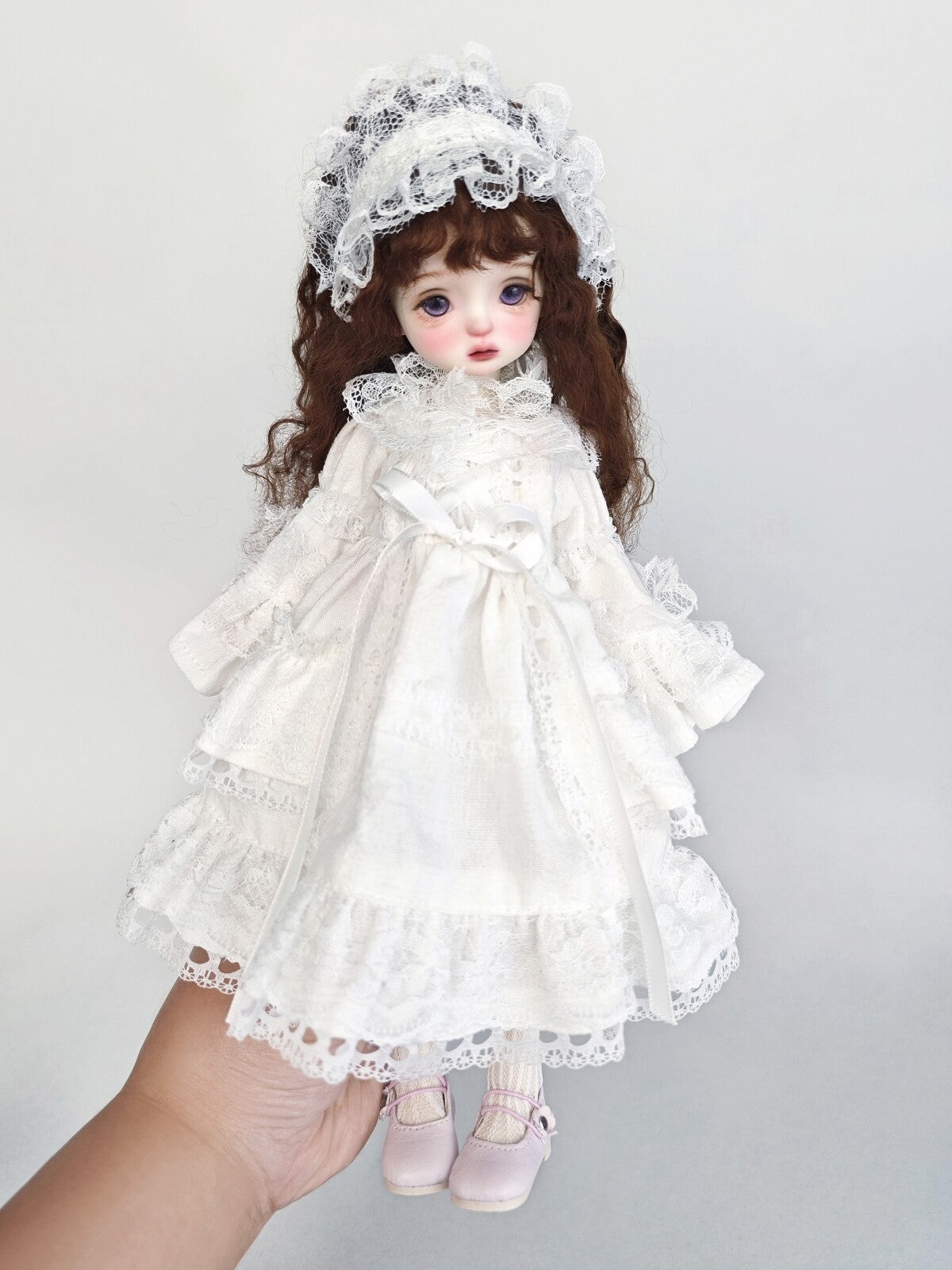 Handmade BJD Outfits Doll Clothes Lace Dress Headwear for 1/6 BJD Doll Girl Toys