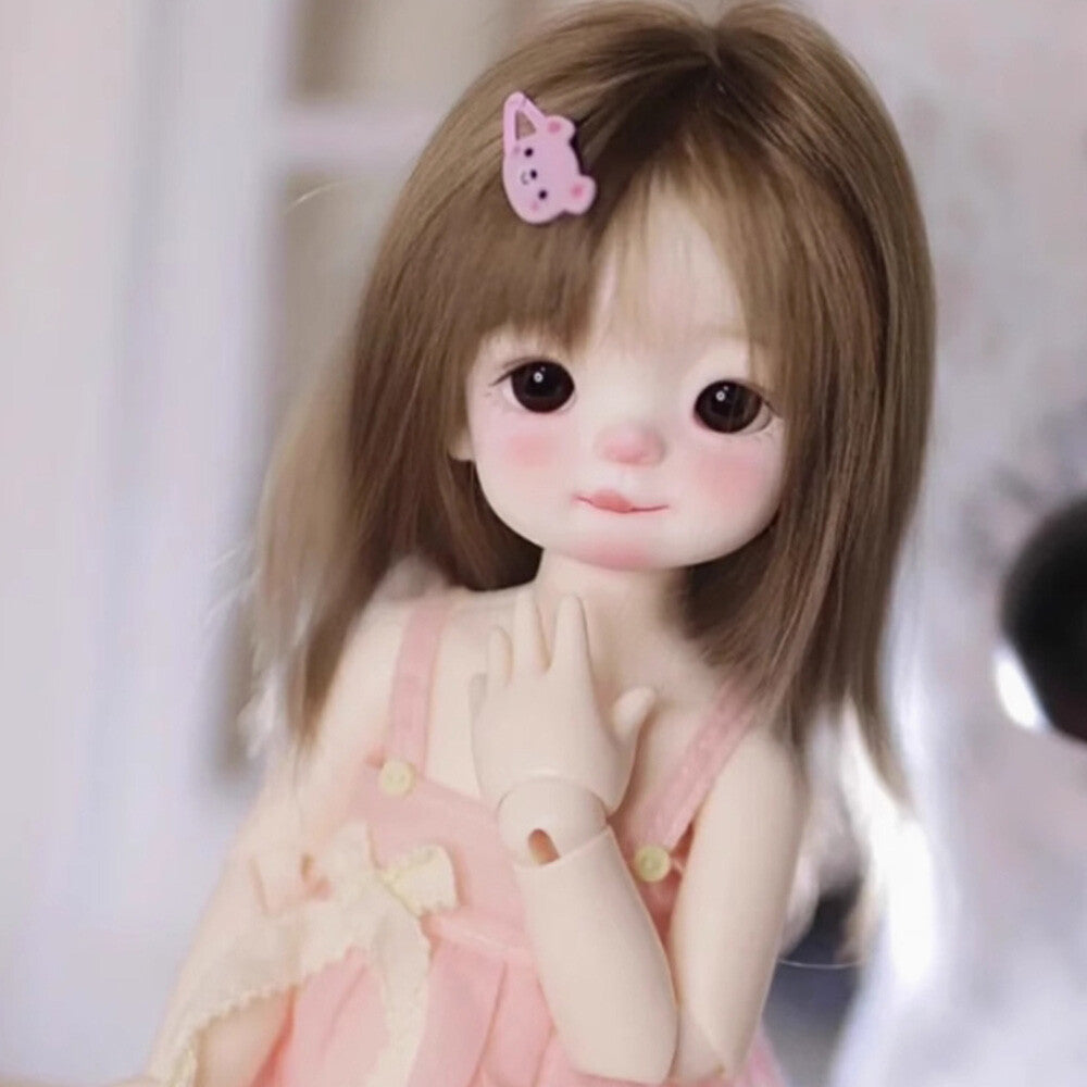 BJD 1/6 Doll SD Jointed with Face Makeup Big Eyes Lovely Resin Girl Handmade