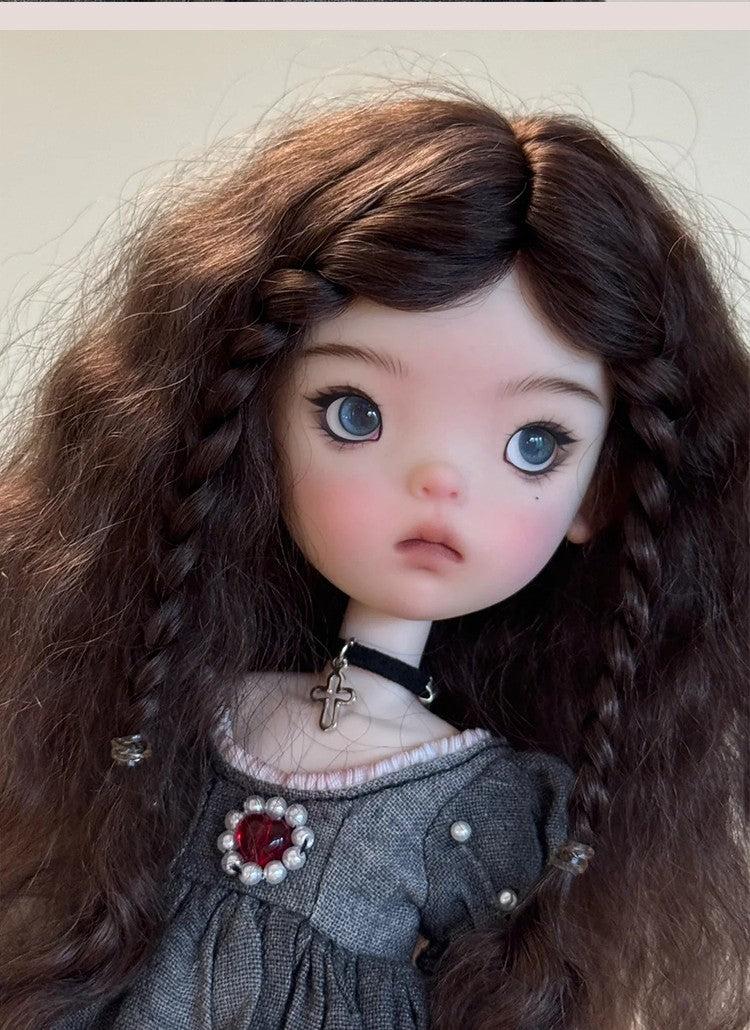 Landoudou 1/6 BJD Doll Resin Joint Bare Doll Eyes Face Makeup Handmade Girl Gift-