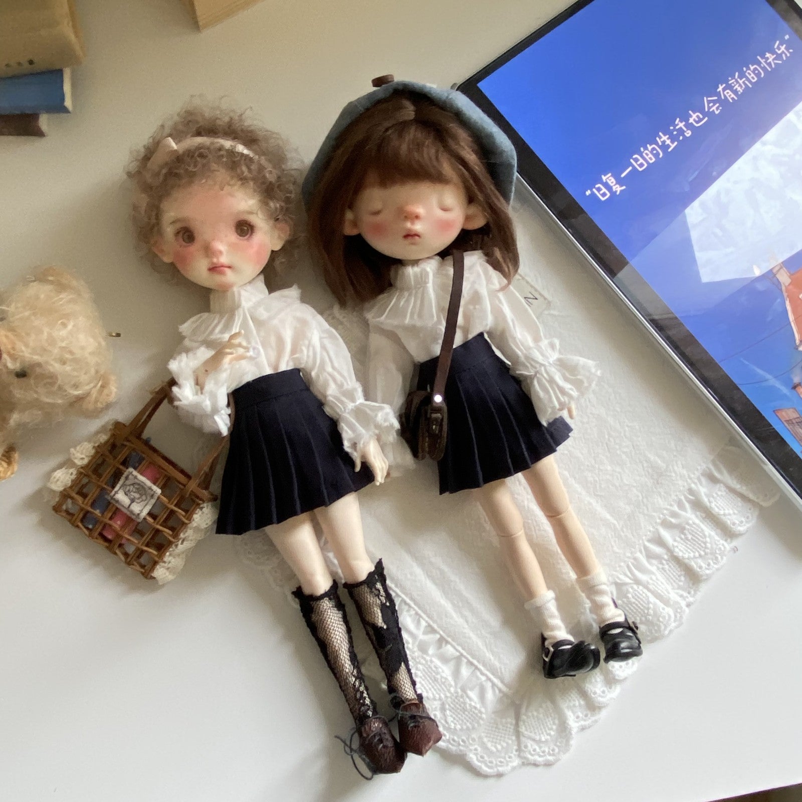 1/6 BJD doll ob22 ob24 For Blythe Doll Long Sleeve Shirt Skirt Stockings Clothes
