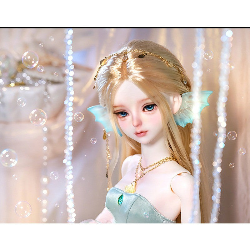 Full Set 1/4 Nude BJD Doll Resin Joint Mermaid Girl Exquisite Face Makeup Toy
