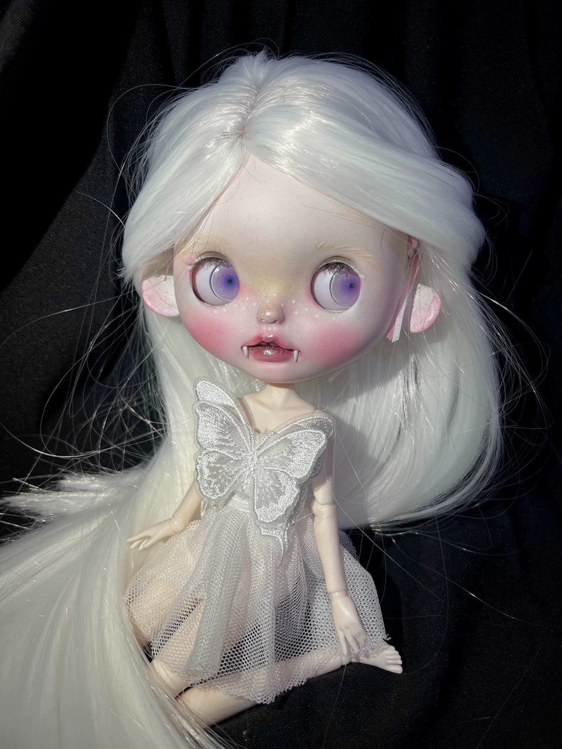 Custom Handmade Blythe Dolls With Outfits Wig Eyes Demon Faceup YMY24 BJD Doll