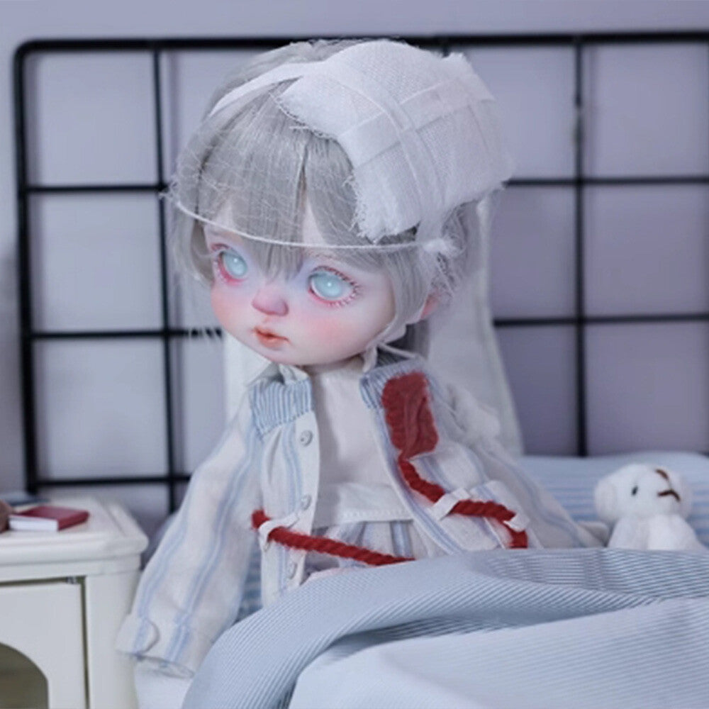 1/6 BJD Doll Ball Joint Resin Face Makeup Full Set Xiao'an Hospital Gown Girl