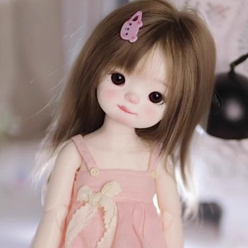BJD 1/6 Doll SD Jointed with Face Makeup Big Eyes Lovely Resin Girl Handmade