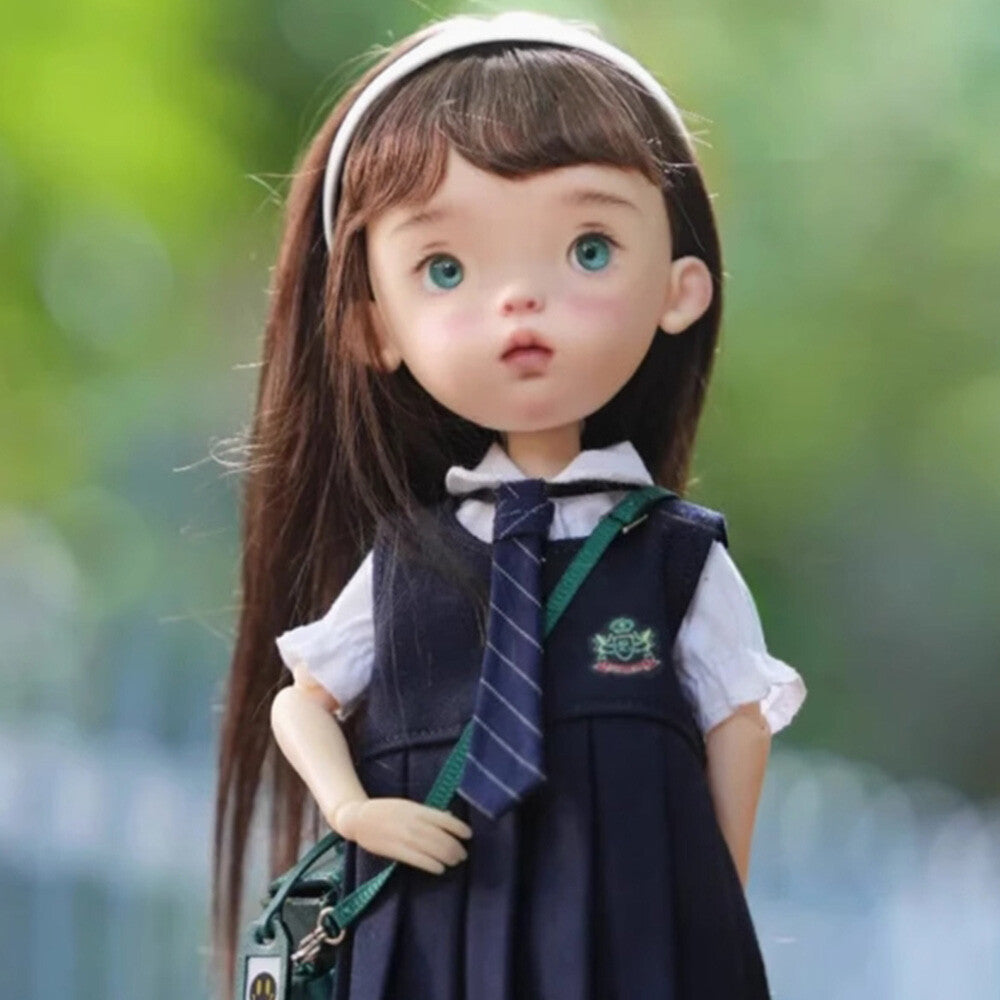 Handmade 1/6 BJD SD Resin Joints Adorable Girl Bare Doll Eyes Face Makeup Gift