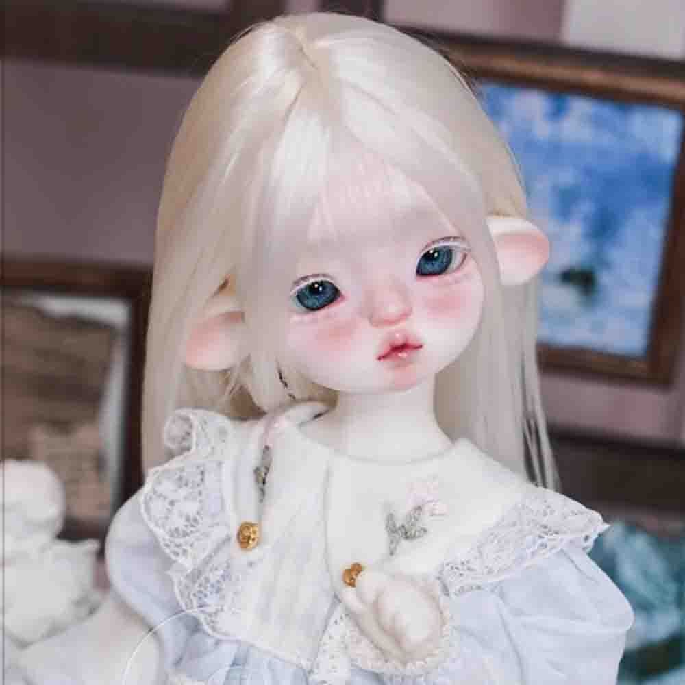 BJD 1/6 Doll SD Resin Joint Eyes Face Makeup Lamb Girl Lamb's Ear Doll Bare Doll