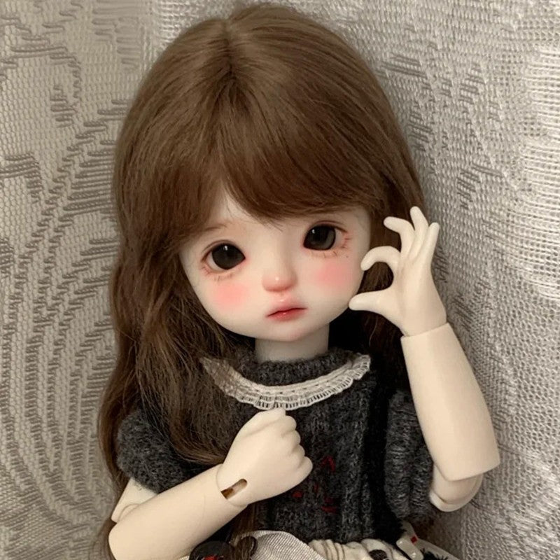 Handmade 1/6 BJD Doll Resin Joint Bare Doll Cute Girl Face Makeup Eyes DIY Gifts