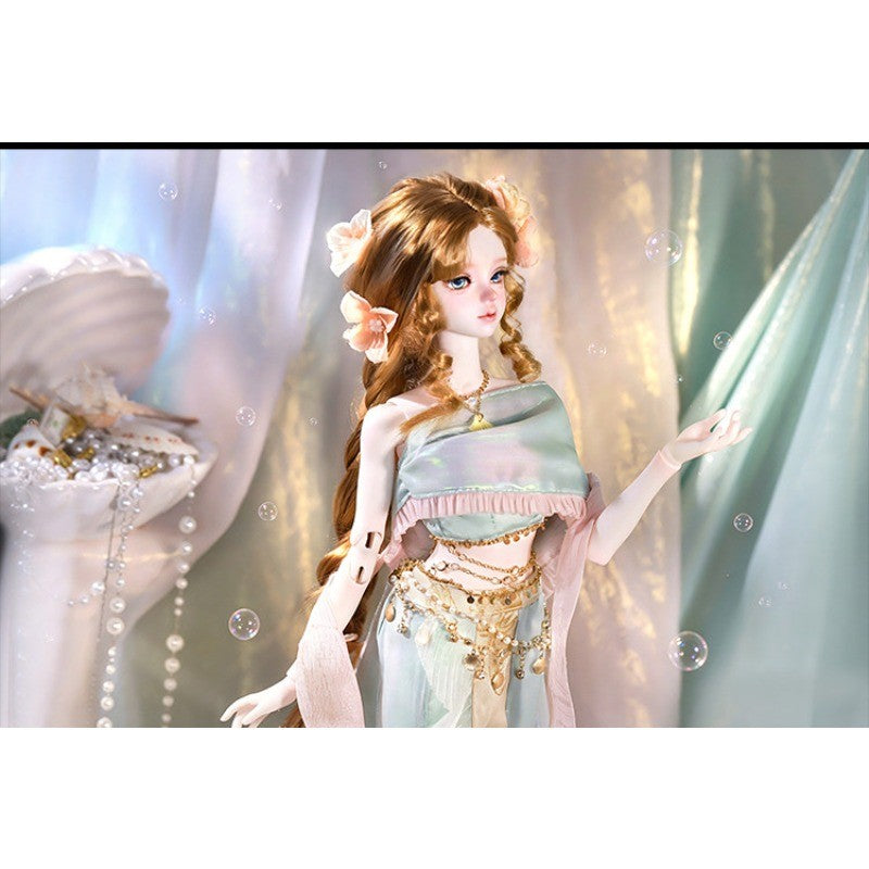 Full Set 1/4 Nude BJD Doll Resin Joint Mermaid Girl Exquisite Face Makeup Toy