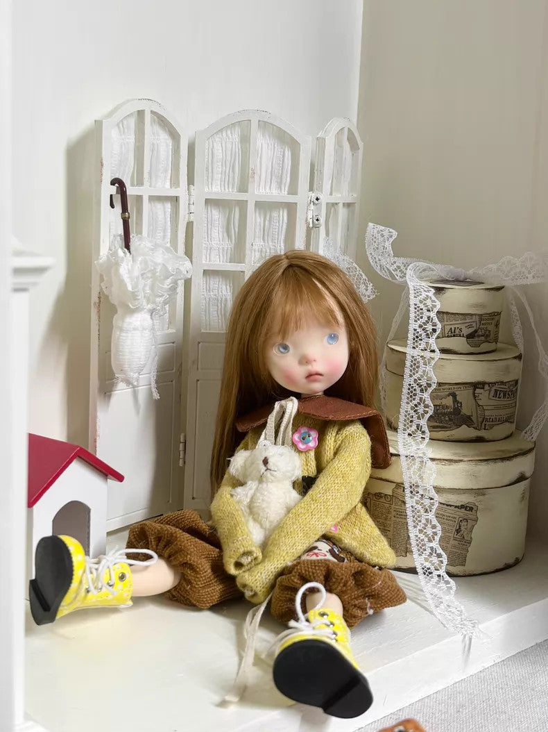 Full Set BJD Doll 1/6 Landoudou Face Make UP Wig Clothes Outfits Shoes Girl Gift