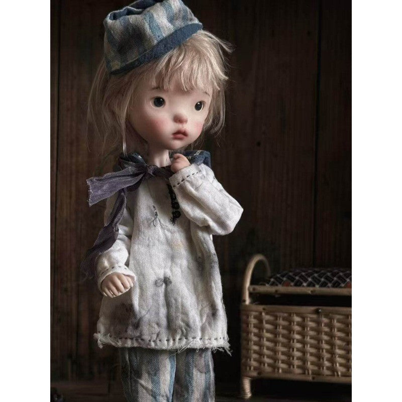 Nude 1/6 BJD Doll SD Jointed Doll Face Makeup Eyes Resin Landoudou Girl Handmade