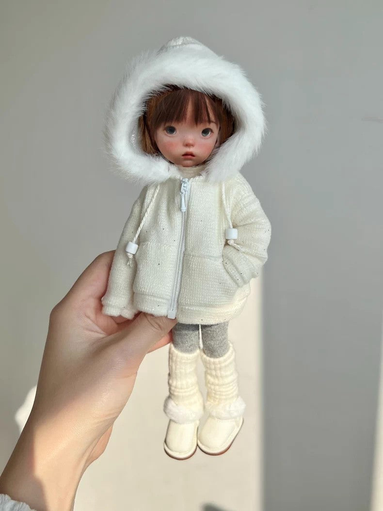 Full Set BJD Doll 1/6 Face Makeup + Wig +Clothes Shoes Landoudou Girl Women Gift