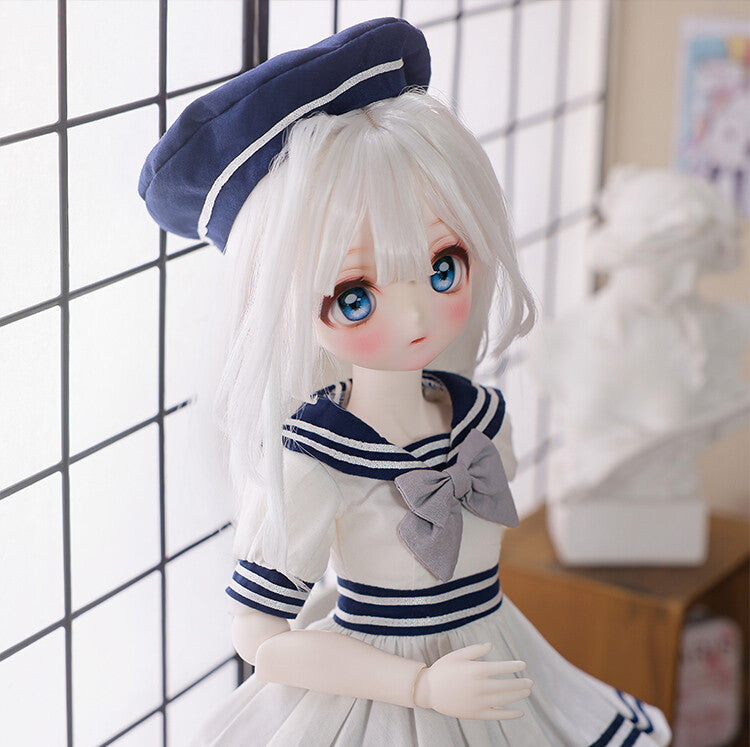 1/4 BJD Doll Resin Full Set/Bare Doll Cartoon Girl Eyes Face up Wig Handmade Toy