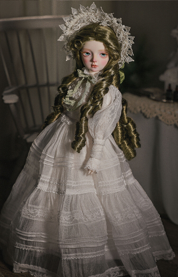 1/4 Full Set BJD Doll Bluesno Dress Hair Face Make Up Eyes Princess Girl Gifts
