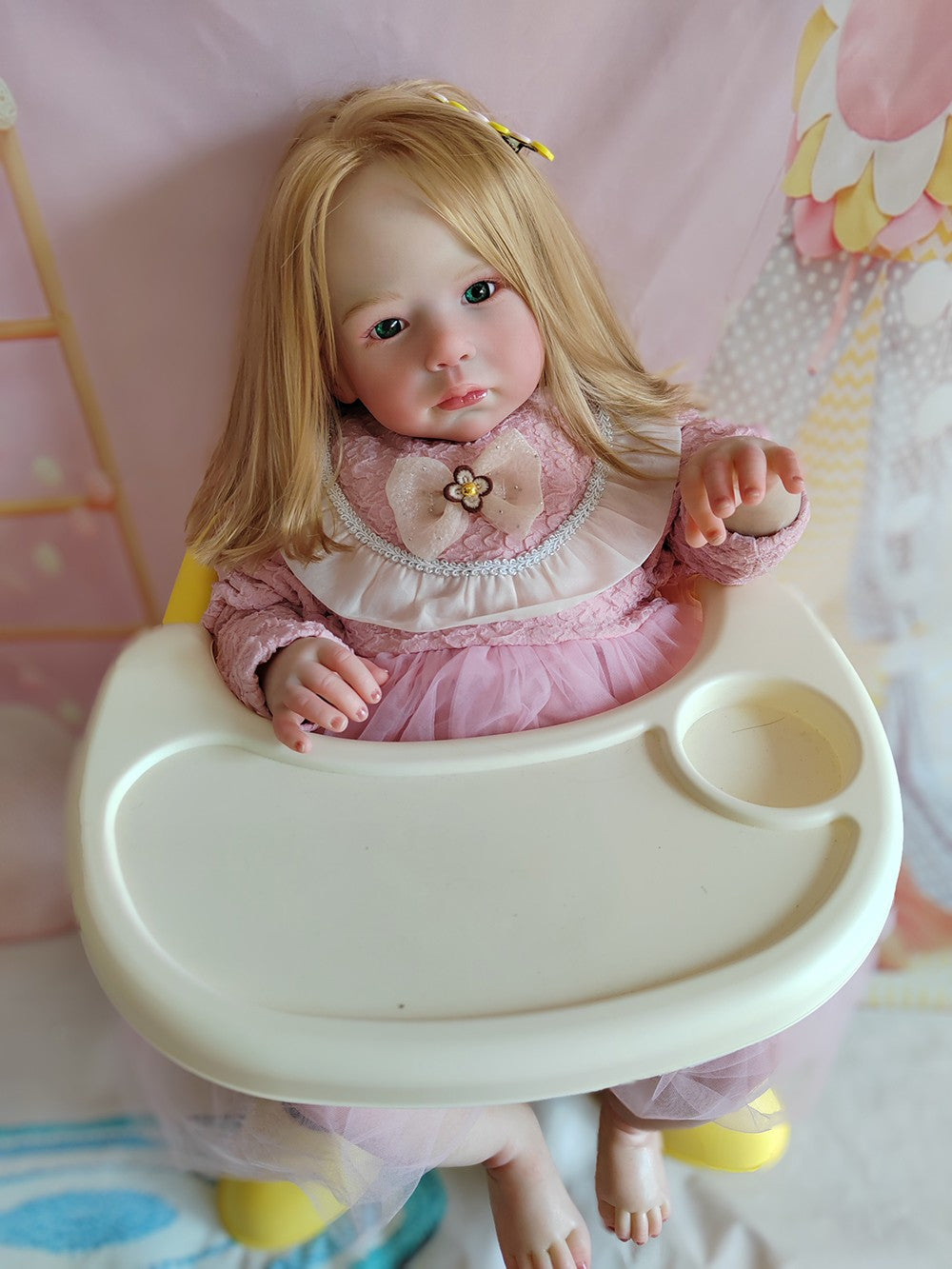Custom Made 28inch Artist Genesis Painted Reborn Baby Doll Toddler Girl Hand-Rooted Hair XMAS GIFT