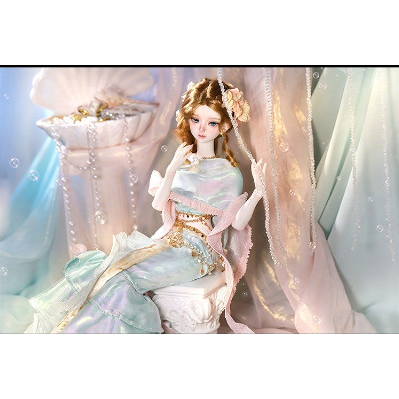 Full Set 1/4 Nude BJD Doll Resin Joint Mermaid Girl Exquisite Face Makeup Toy