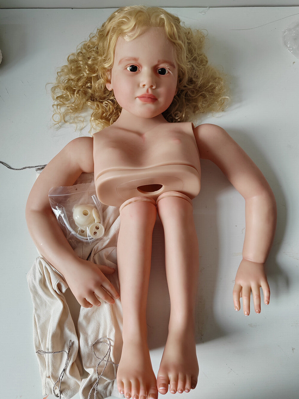 Custom Made Genesis Painted 40" Huge Painted Reborn Doll Kit Gabriella with Body Connectors Unassembled Gabriella Gift