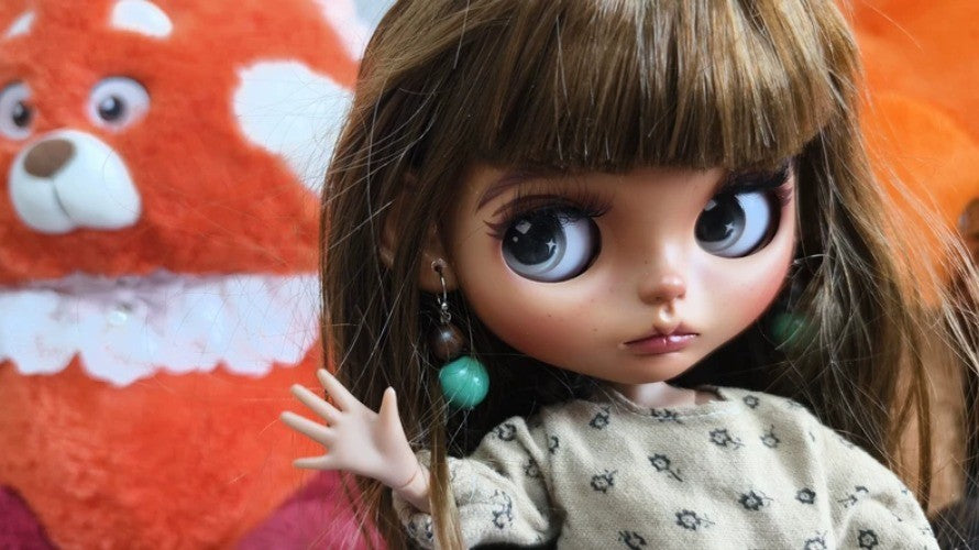 1/6 BJD Doll Handmade Blythe Doll + Clothes Wig Eyes Dark Skin Twins Custom Girl