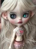 Handmade Blythe Doll Customized With Outfits + Wig 1/6 Doll BJD OOAK Punk Girl