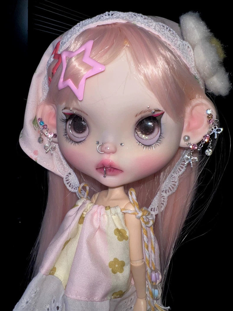Custom Handmade 1/6 Blythe Doll With Clothes + Wig YMY24 Doll BJD Punk Girl Toys