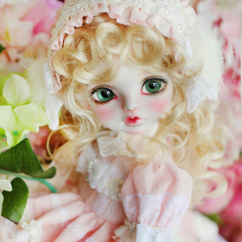 BJD 1/4 Doll Ball Jointed Girl Face Eyes Dress Makeup Birthday Gift Toy Full Set