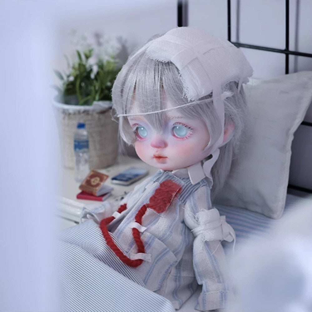 1/6 BJD Doll Ball Joint Resin Face Makeup Full Set Xiao'an Hospital Gown Girl