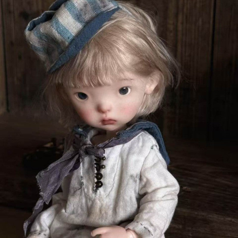 Nude 1/6 BJD Doll SD Jointed Doll Face Makeup Eyes Resin Landoudou Girl Handmade