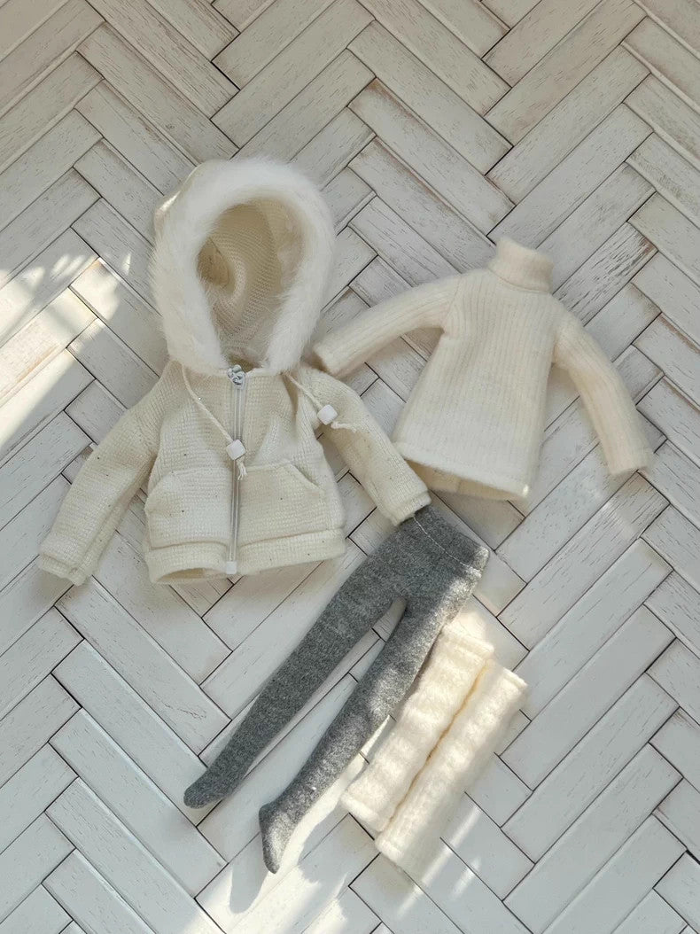 Full Set BJD Doll 1/6 Face Makeup + Wig +Clothes Shoes Landoudou Girl Women Gift