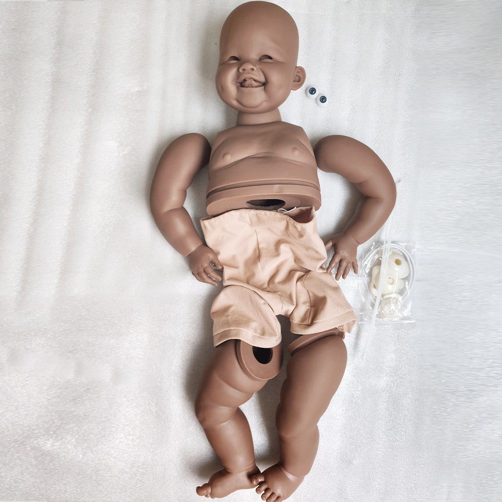28" Reborn Doll Kit – Black Skin Blank Vinyl Mold Unpainted Unassembled DIY Doll-