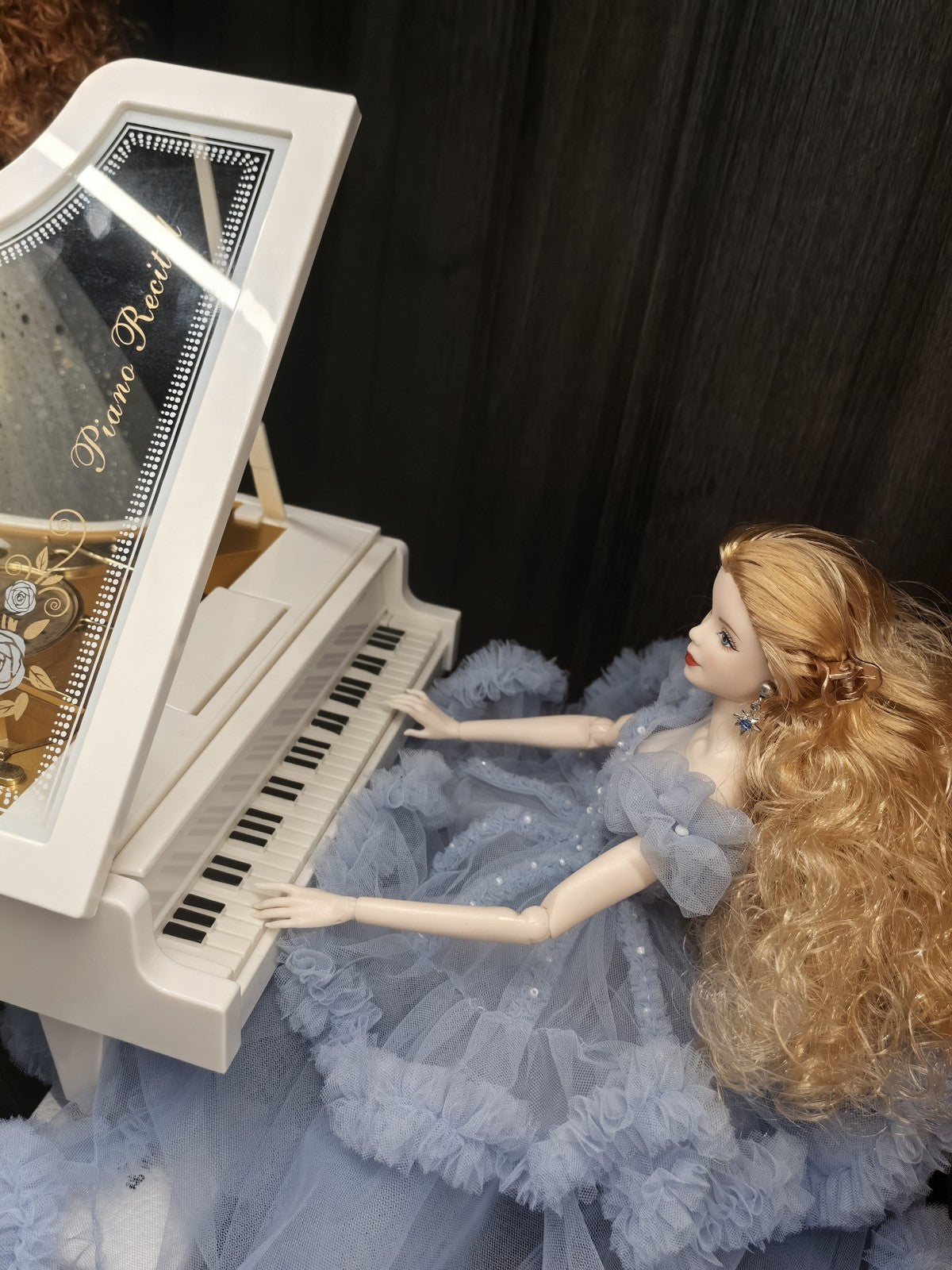 BJD Doll Clothes Blue Palace Veil Evening Dress For 1/6 Blythe BJD Doll OB24 22