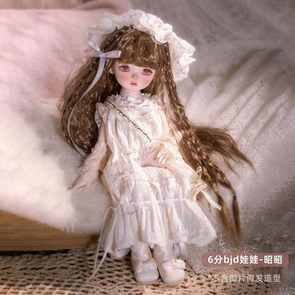 Full Set 1/6 BJD Doll Joint Resin Facial Makeup Bare Retro Cute Style Girl Gifts