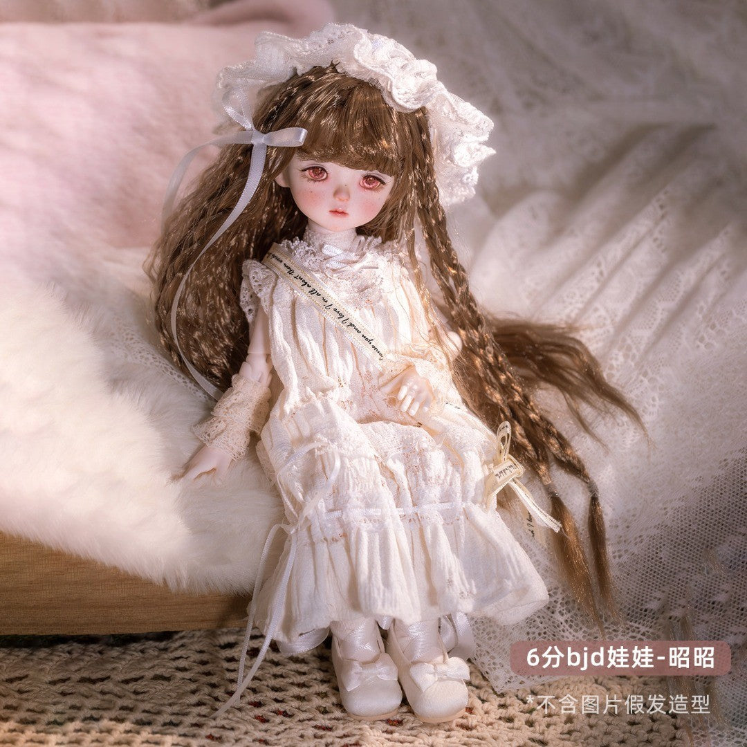 Full Set 1/6 BJD Doll Joint Resin Facial Makeup Bare Retro Cute Style Girl Gifts
