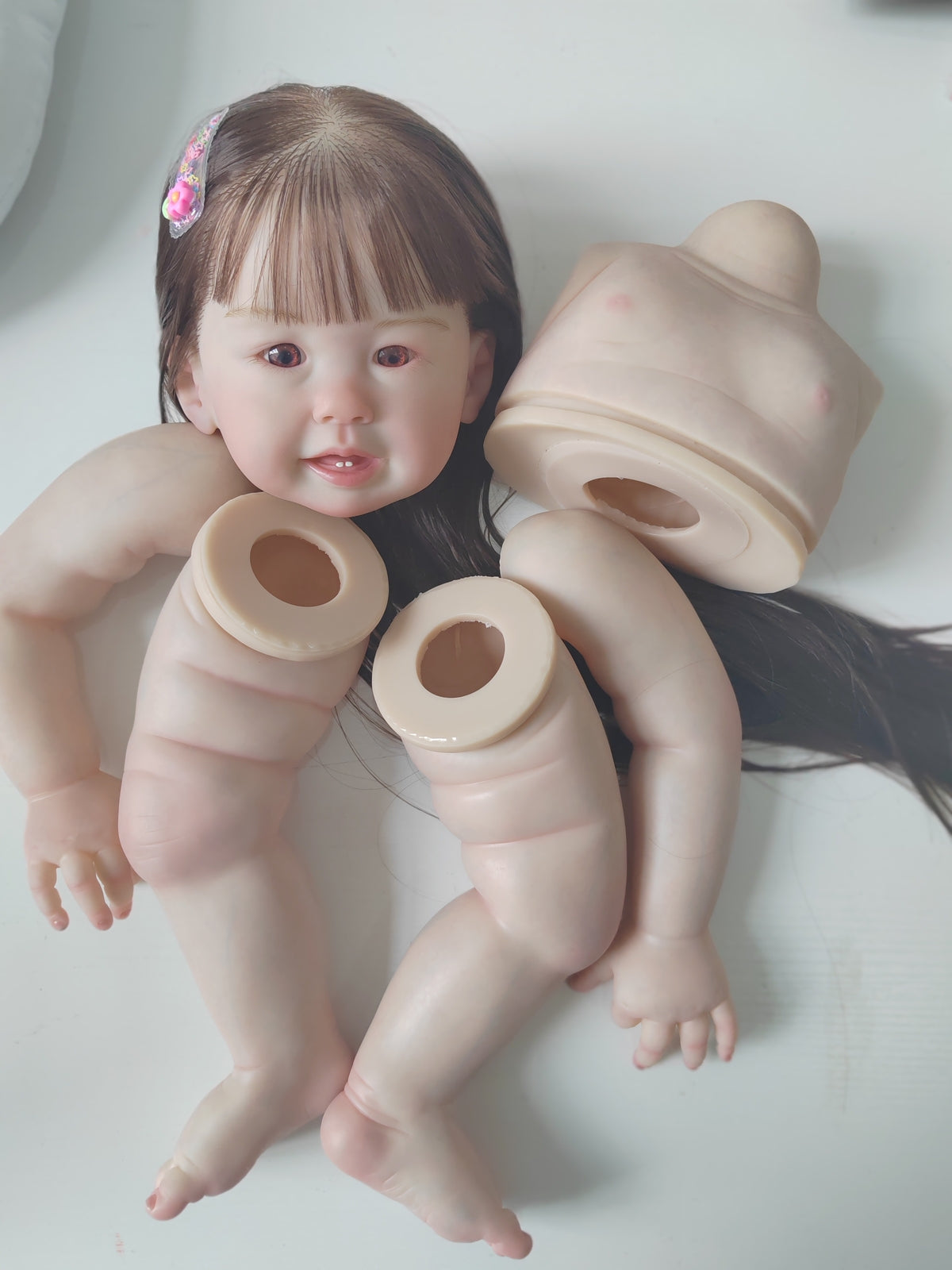 Custom Made Artist Genesis Painted 28" Girl Already Painted Reborn Doll Teegan  Kit Unassembled Toddler Rooted Hair DIY Toy