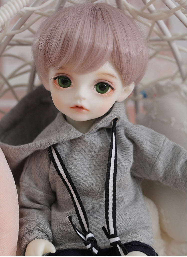 BJD 1/6 Mini SD Doll Resin Boy Free Face Make up + Eyes Wig Clothes TOY FULL SET-