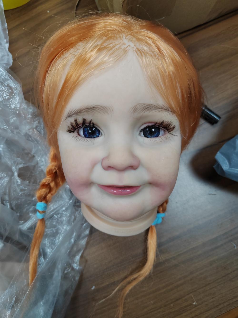Custom Made Genesis Painted 26" Reborn Dolls Kit Zoe  Orange Hair Toddler Girl Artist Painted Unassembled DIY Toy-