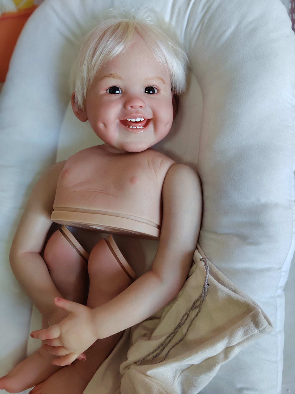 Custom Made Artist Genesis Painted 30“ Painted Reborn Baby Doll Kit Hand-Rooted Hair Toddler Boy Girl DIY Xmas Gift-