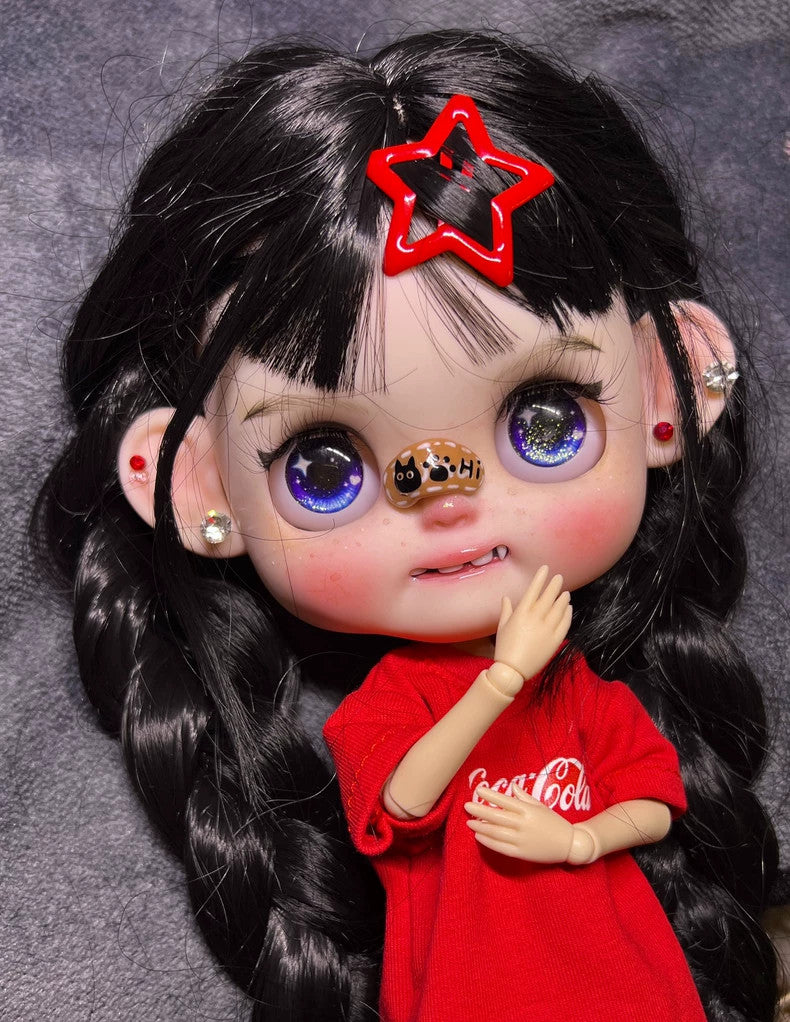 Handmade Custom Blythe Doll With Outfits + Wig Lovely Girl 1/6 Doll BJD Toy Gift
