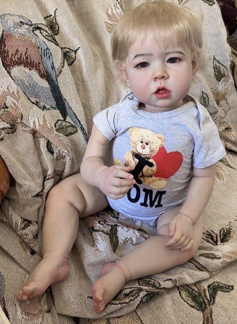 Custom Made 28" Liam Realistic Reborn Baby Doll Liam Hand-Rooted Mohair Toddler Boy Art Toys Gift