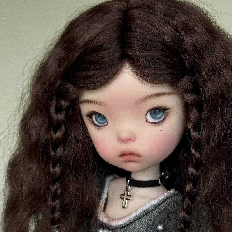 Landoudou 1/6 BJD Doll Resin Joint Bare Doll Eyes Face Makeup Handmade Girl Gift-