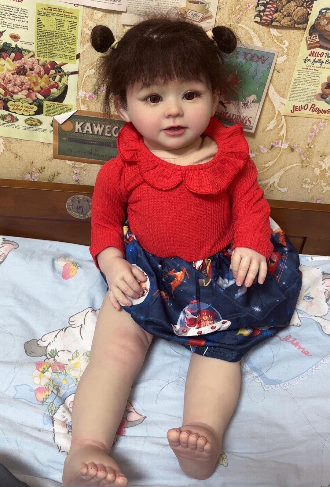 Custom Made 28" Realistic Reborn Baby Doll Bonnie Already Finished Toddler Girl Handmade Toy