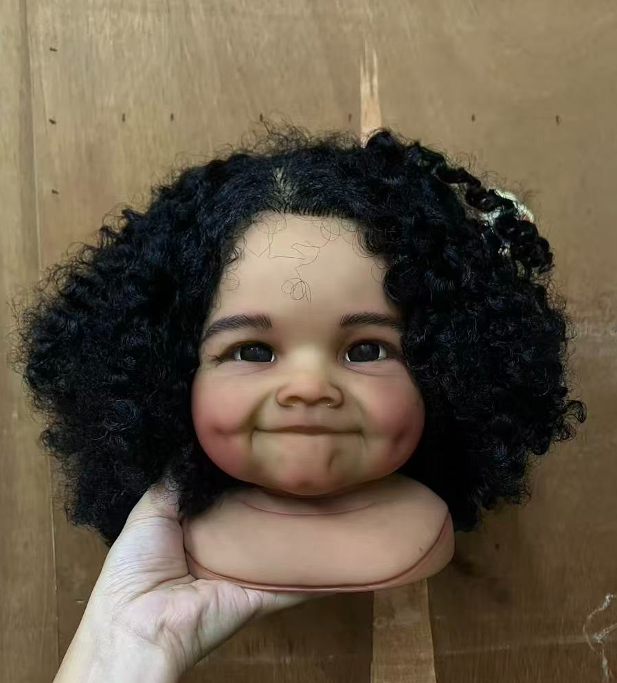 Custom Made Painted 28" African Girl Reborn Toddler Doll Raya Dark Skin Kit Rooted Hair Toys Gift-