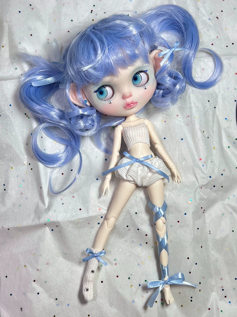 Custom Blythe Doll Outfits Handmade Wig YMY24 1/6 Doll BJD Fashion Girl DIY Gift