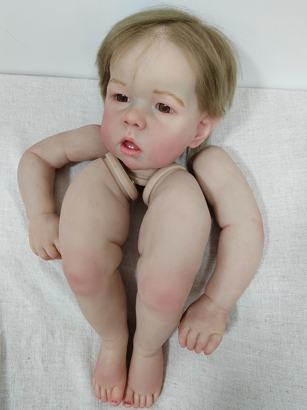 Custom Made Reborn Baby Liam 28in Reborn Doll Painted Kit Boy Toddler Liam Hand-Rooted Mohair Art Collect Toy-