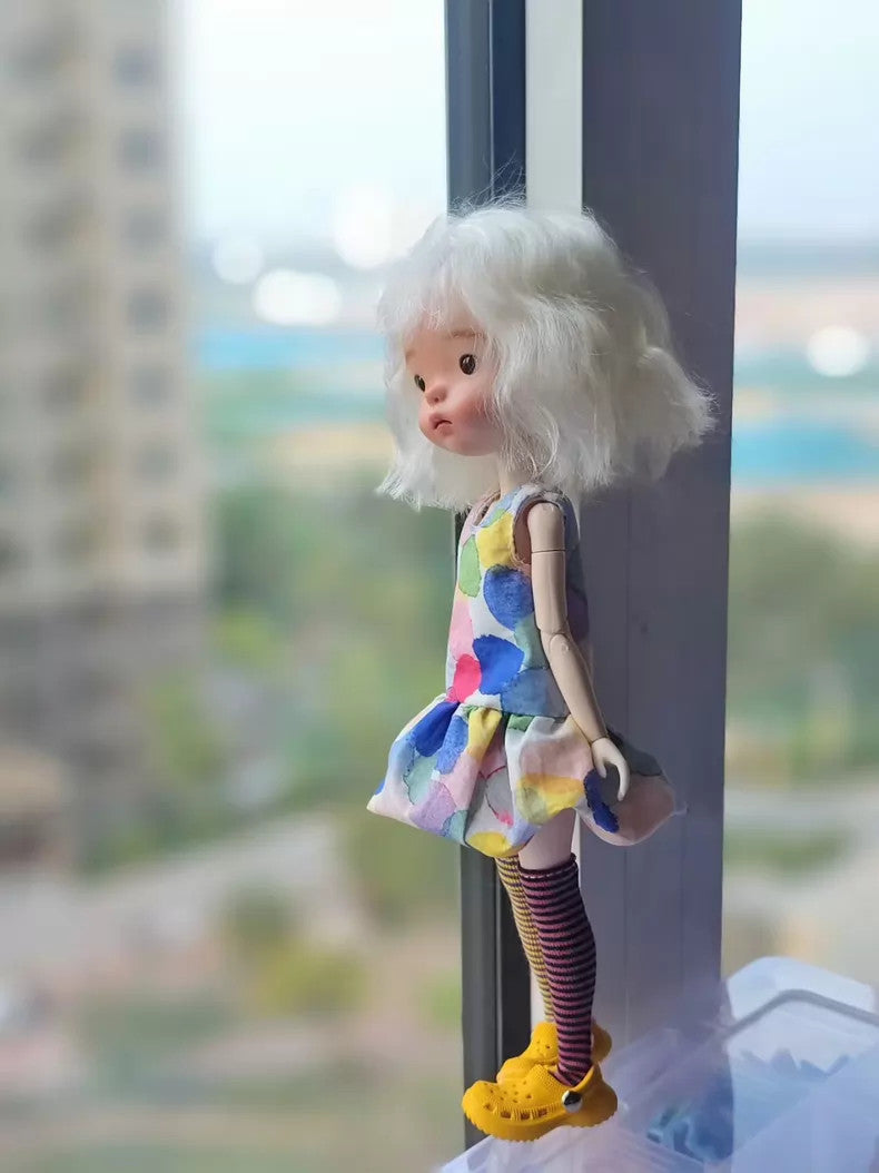 Landoudou BJD Doll 1/6 Face Makeup Wig Outfits Shoes Full Set Girl Handmade Toys